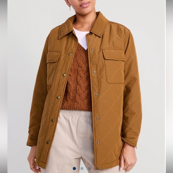 Old Navy Quilted Utility Jacket black NWT - Picture 4 of 15